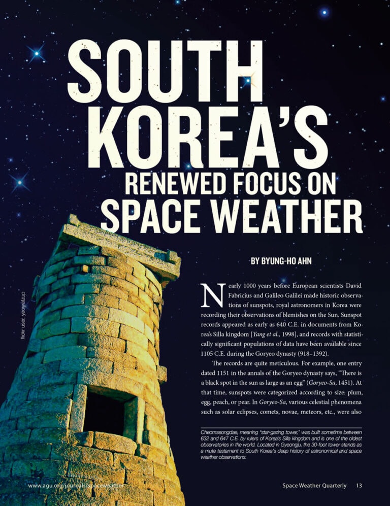 1. Space weather infographic for South Korea's renewed space industry focus.