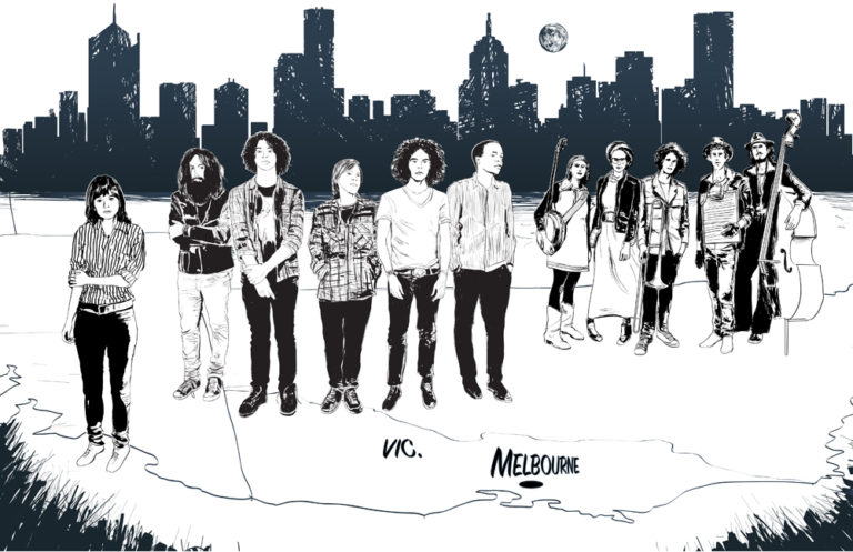 Melbourne Music Scene Illustration