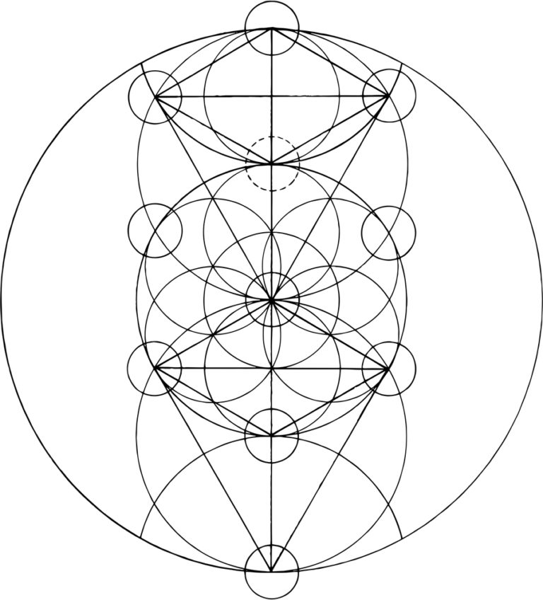 chakra flower of life design for screenprint