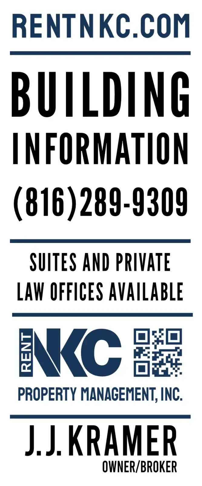 Signage for property management and private law offices.