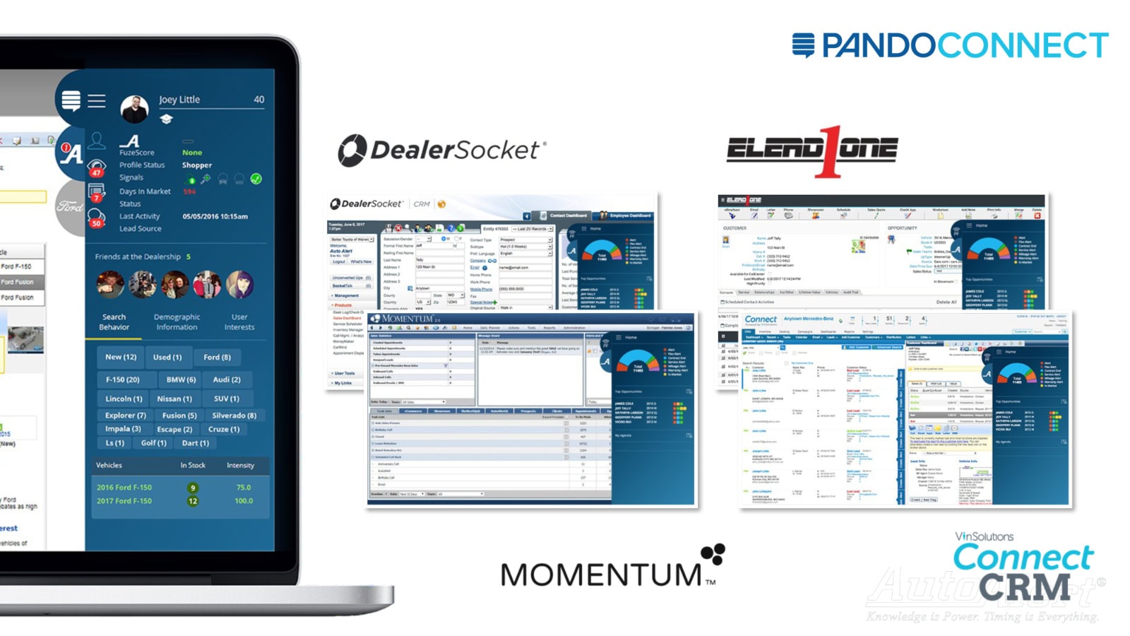 Collection of digital software interfaces for CRM and communication tools.