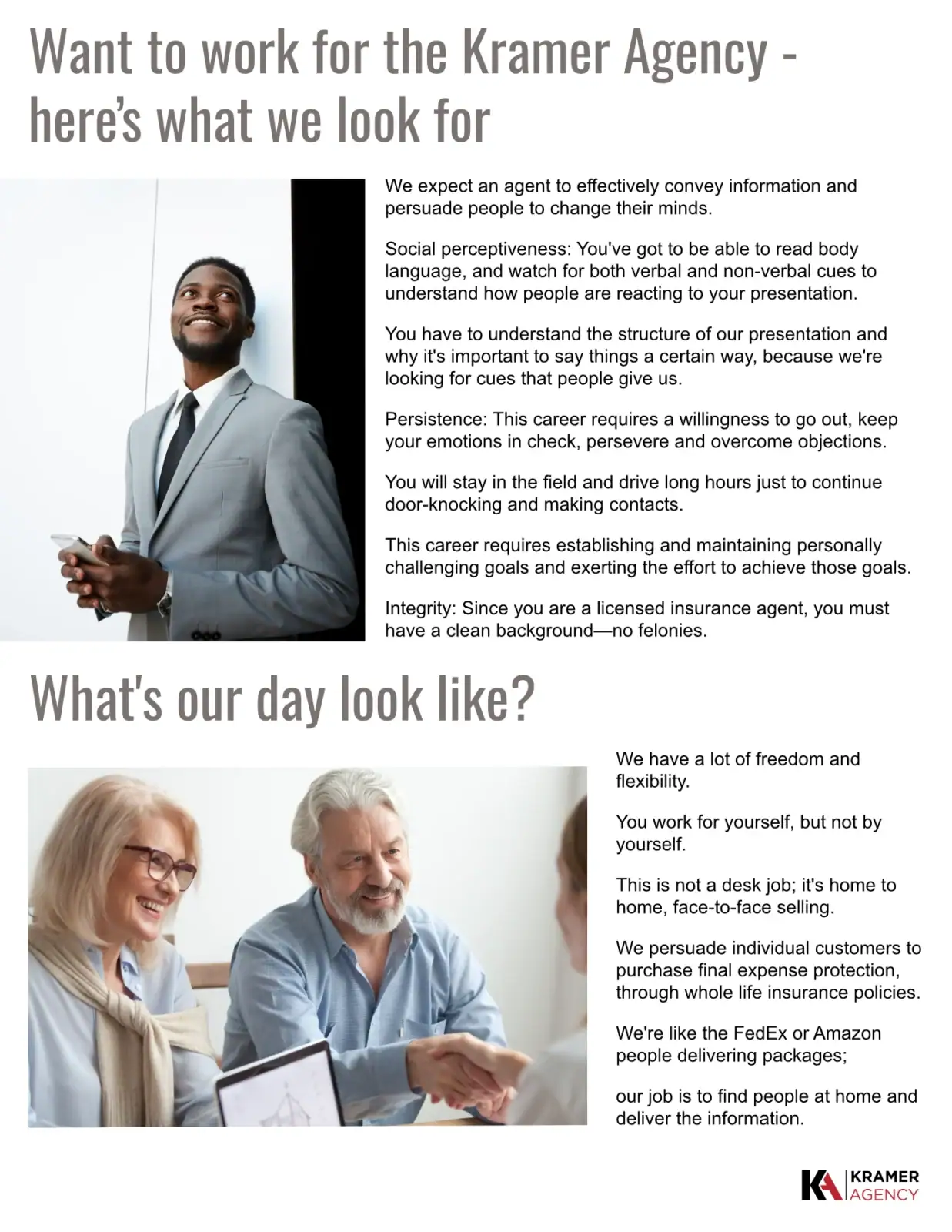 Two professional images: a man in a suit and a group of colleagues in a meeting.