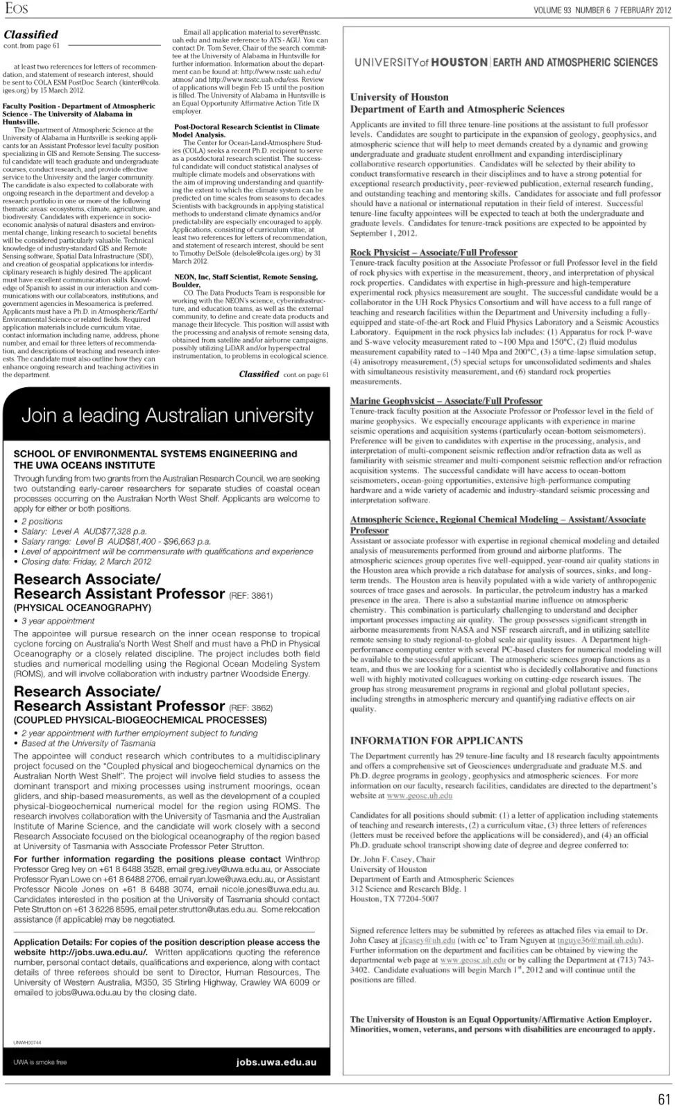 Marketing brochure layout with bold headings, grid text, and image-rich right column.