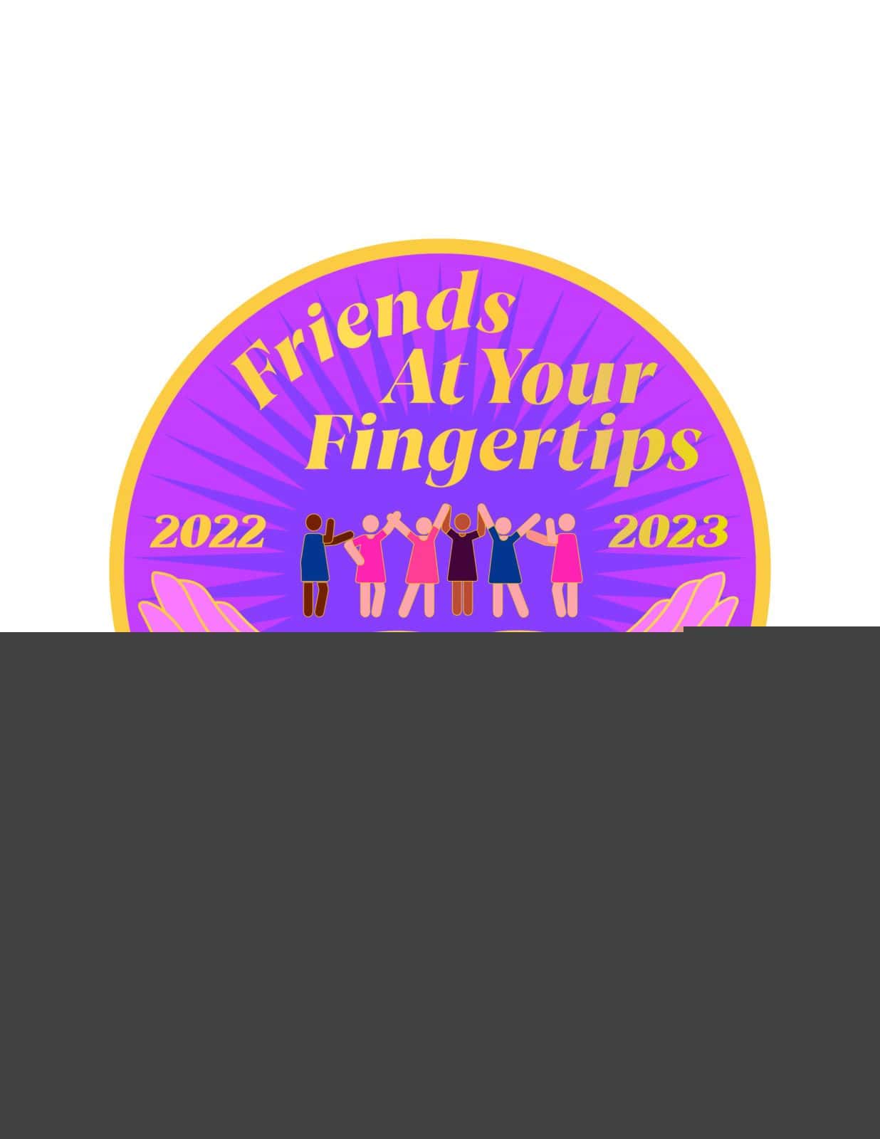 Diverse group of women holding hands with a purple background, emphasizing unity and community.