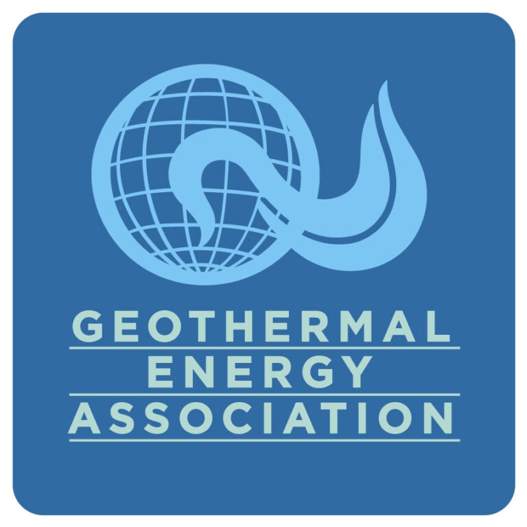 Global energy logo with eco-friendly design emphasizing natural geothermal power.