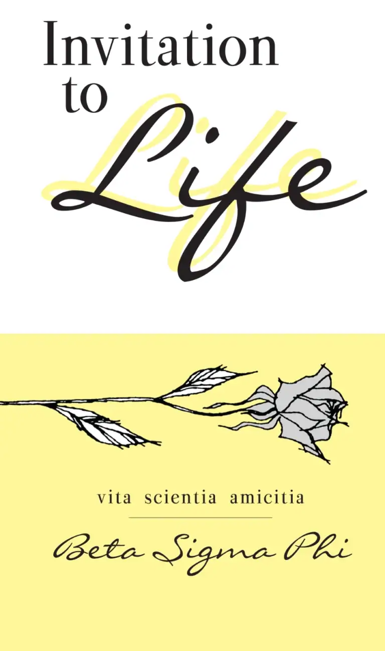 Invitation to Life - Minimalist design featuring a stylized flower illustration and inspiring typogr.