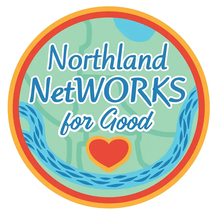 Northland Networks for Good logo with vibrant colors and heart symbol.