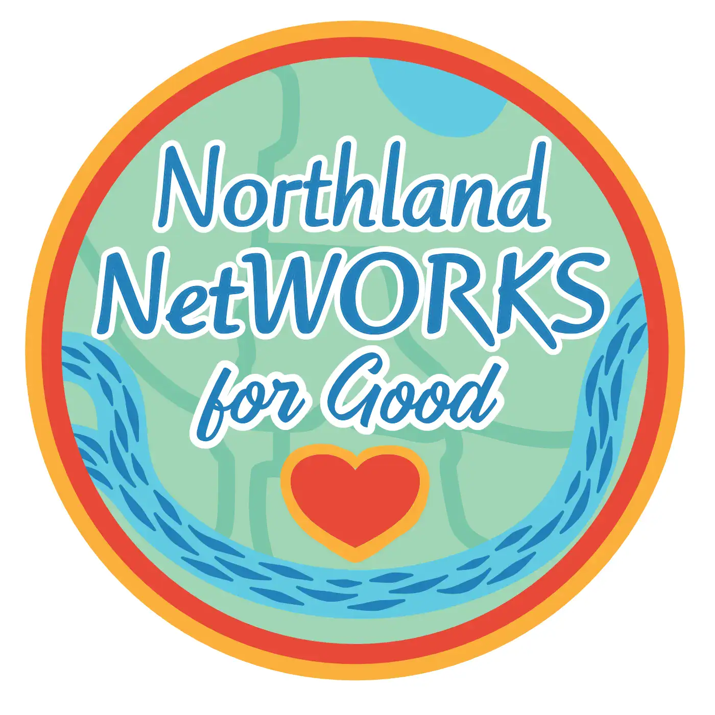Northland Networks for Good logo with vibrant colors and heart symbol.