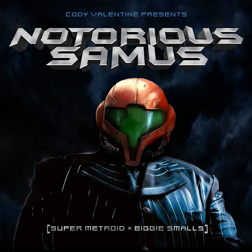 High-tech futuristic graphic featuring a superhero helmet and bold typography.