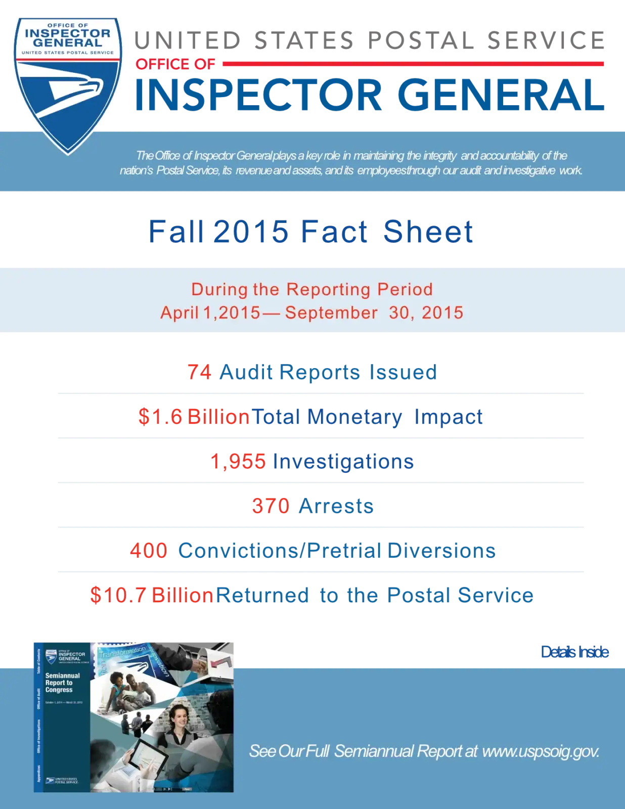 Congressional Fact Sheet