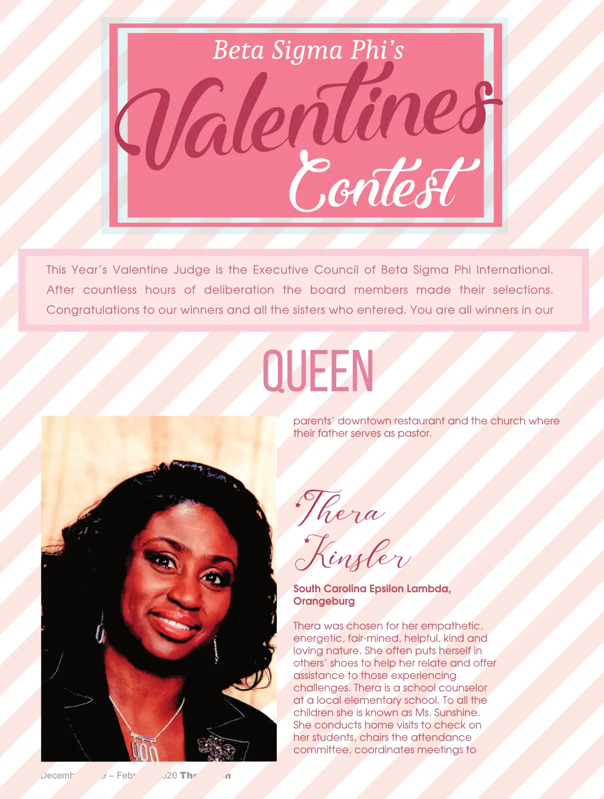 Promotional graphic for a Valentine's Day contest with a photo of a woman and event details.