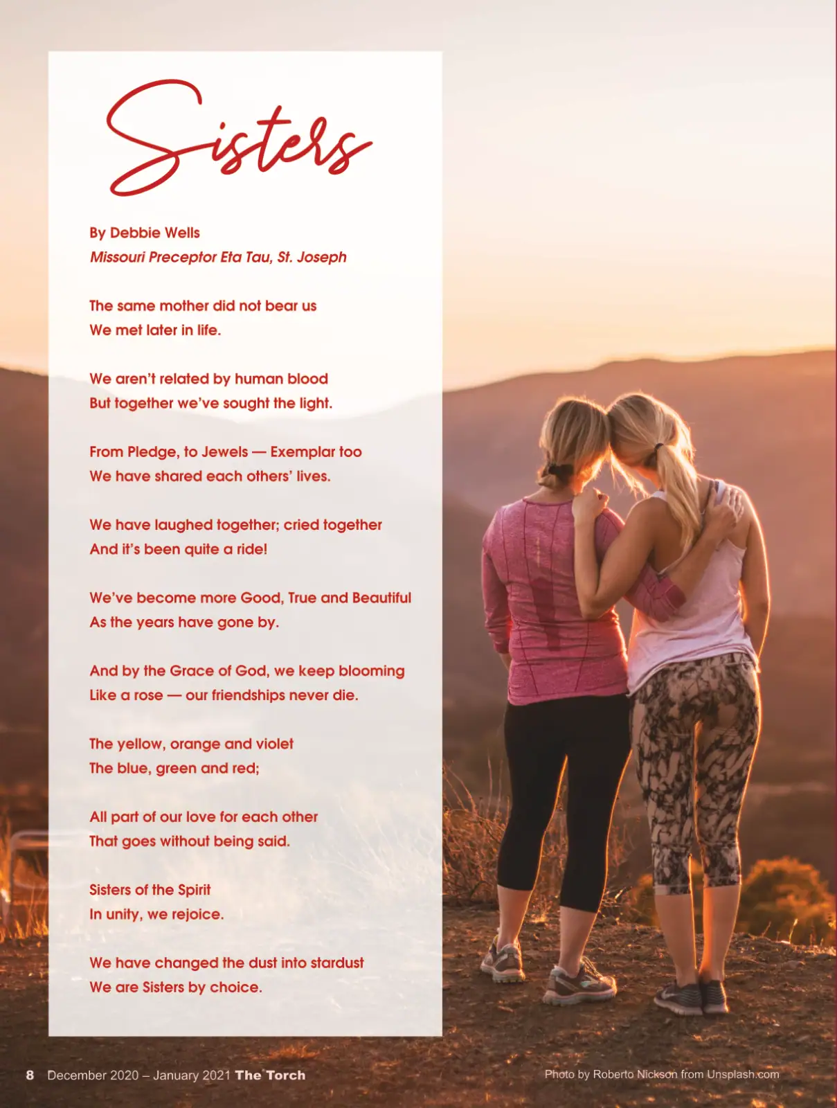 Three young women embracing each other outdoors at sunset, symbolizing sisterhood and friendship.