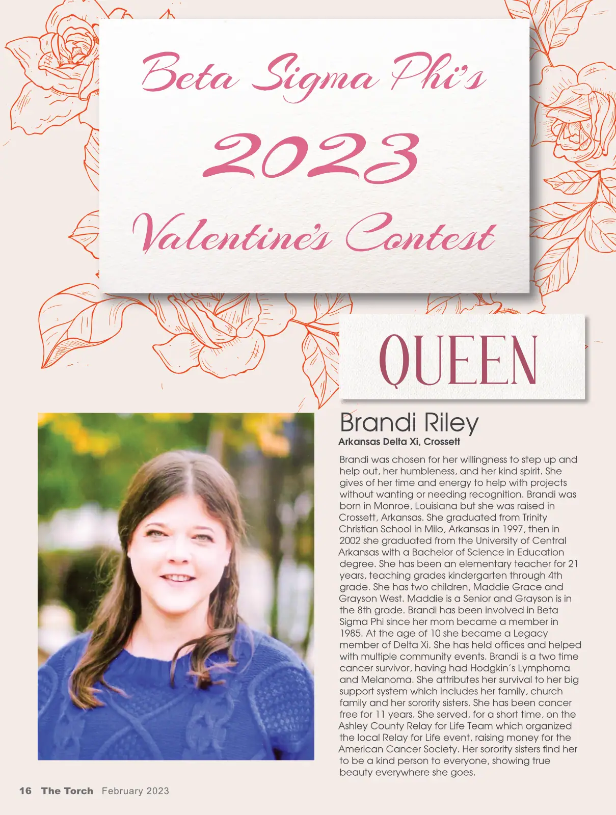 Young girl smiling outdoors, promoting a Valentine's contest event.