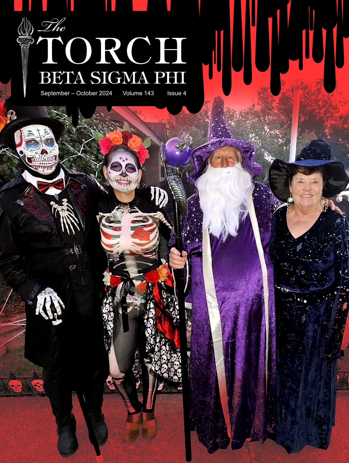 Halloween issue cover design for a social organization’s member magazine.