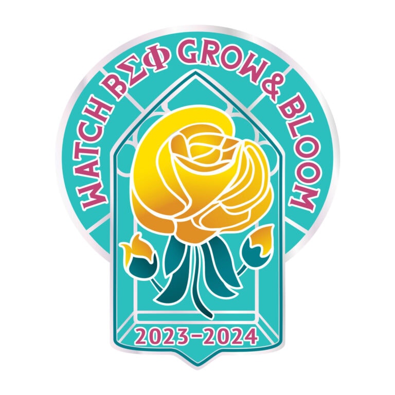 Colorful logo for Watahi Ψ Γrowth & Bloom, combining graphic branding and illustration for a school year theme.