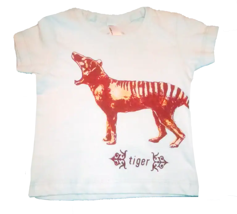 Stylized tiger graphic on a casual white t-shirt for modern fashion.