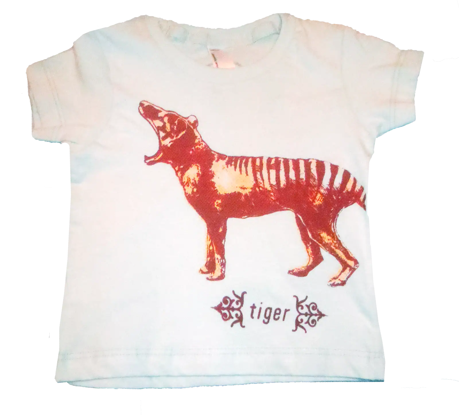 Stylized tiger graphic on a casual white t-shirt for modern fashion.